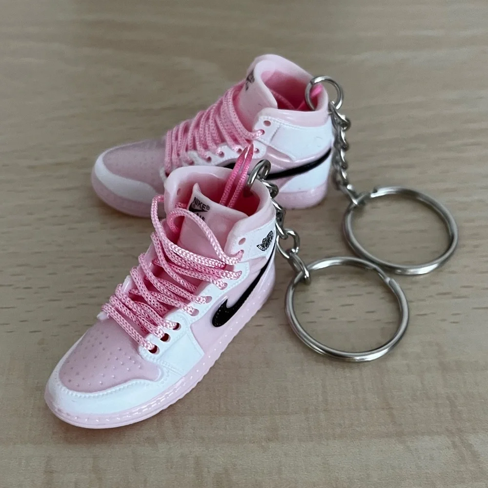 Pink and Black Fashion Sneaker Keychain BNIB with Box Shopper